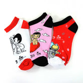 Love Is Valentine's Day Hearts and Love Women's Cotton No Show Socks 3-Pair